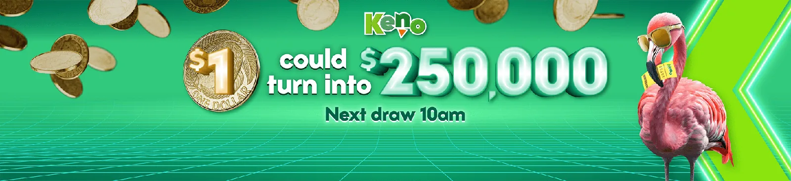 Turn NZ$1 into up to NZ$250,000 with keno-style games